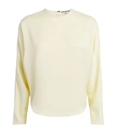 Edeline Lee Textured Blouse In Yellow