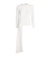 Edeline Lee Textured Draped Fleche Top In White