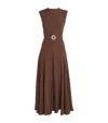 Edeline Lee Textured Jete Midi Dress In Brown