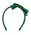 Edeline Lee Thin Bow Headband In Green