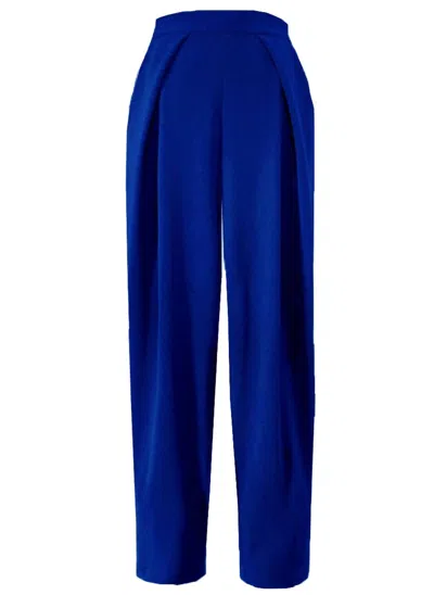 Edeline Lee Women's High Waisted Tailored Pleated Pants In Royal In Blue
