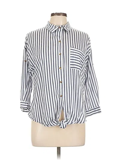 Pre-owned Eden & Olivia 3/4 Sleeve Blouse In Blue