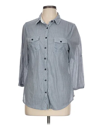 Pre-owned Eden & Olivia 3/4 Sleeve Blouse In Gray