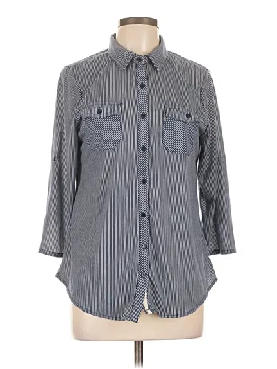 Pre-owned Eden & Olivia 3/4 Sleeve Blouse In Gray