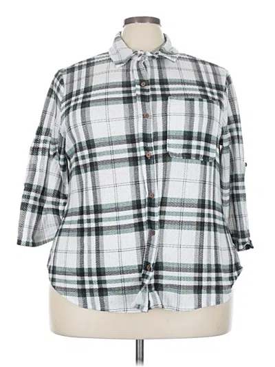 Pre-owned Eden & Olivia 3/4 Sleeve Blouse In Gray