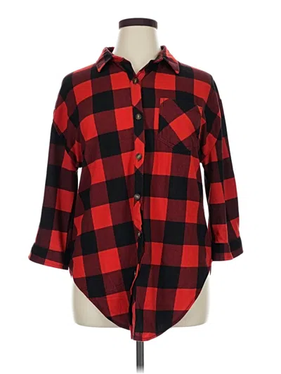 Pre-owned Eden & Olivia 3/4 Sleeve Blouse In Red