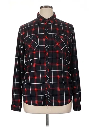 Pre-owned Eden & Olivia Long Sleeve Blouse In Black