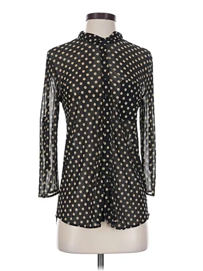 Pre-owned Eden & Olivia Long Sleeve Blouse In Black
