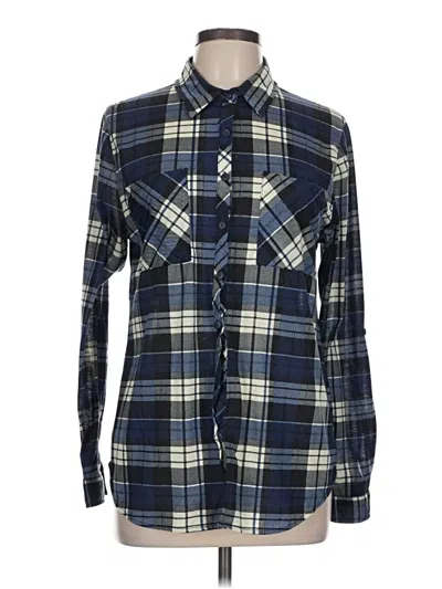 Pre-owned Eden & Olivia Long Sleeve Blouse In Blue