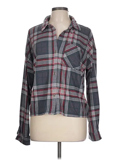Pre-owned Eden & Olivia Long Sleeve Blouse In Gray