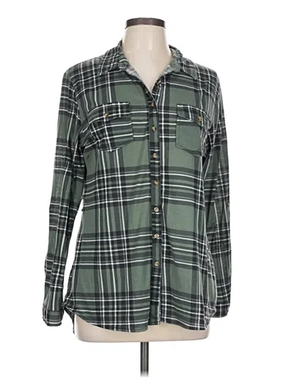 Pre-owned Eden & Olivia Long Sleeve Blouse In Green