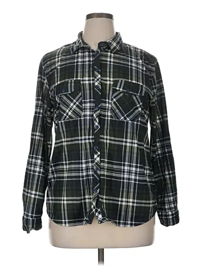Pre-owned Eden & Olivia Long Sleeve Blouse In Green