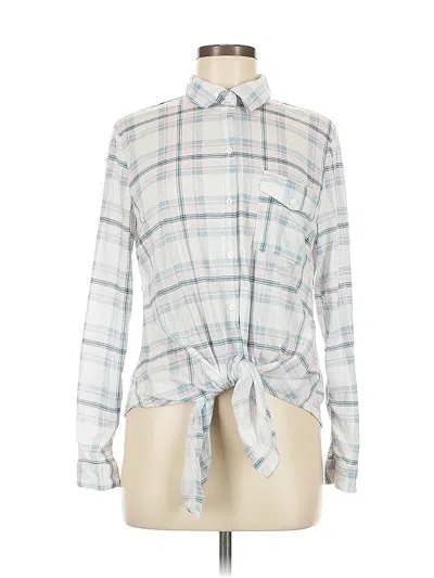 Pre-owned Eden & Olivia Long Sleeve Blouse In White