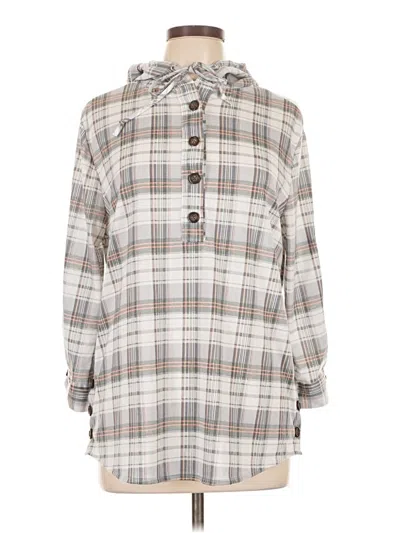 Pre-owned Eden & Olivia Long Sleeve Blouse In White