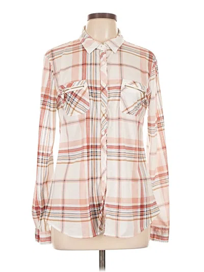Pre-owned Eden & Olivia Long Sleeve Blouse In White