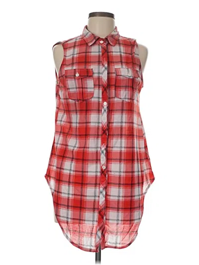 Pre-owned Eden & Olivia Sleeveless Blouse In Red