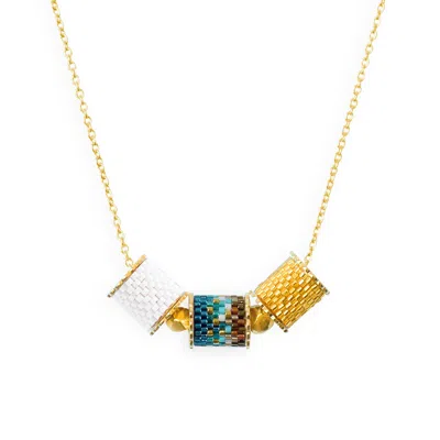 Eden + Elie Women's Blue Adjustable Length Necklace - Spirit Of Place Ocean