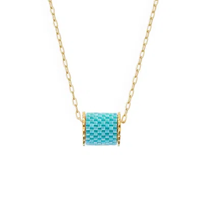 Eden + Elie Women's Blue Everyday Single Bead Necklace - Turquoise