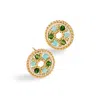Eden + Elie Women's Blue / Green Celestia Prism Circle Earrings - Amazonite + Chrome Diopside In Multi