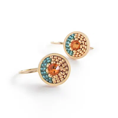 Eden + Elie Women's Blue / Yellow Infinity Drop Earrings - Lagoon In Multi