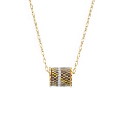 Eden + Elie Women's Brown Single Bead Necklace - Spirit Of Place City Glow
