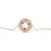 Eden + Elie Women's Celestia Circle Bracelet - Ruby + Pink Tourmaline In Pink
