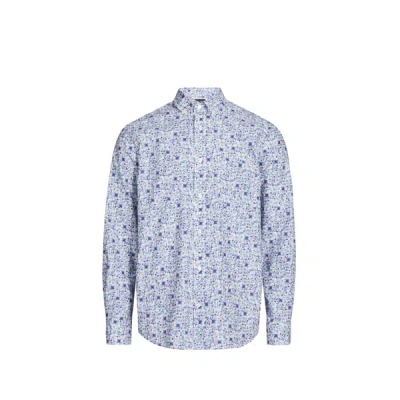 Eden Park Chemise À Motif En Coton In Blue