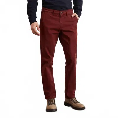 EDEN PARK CORDUROY CHINO PANTS IN BURGUNDY