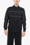 Eden Park Cotton Blend Sweatshirt With Contrasting Details In Blue