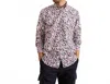 Eden Park Floral Button-up Polo Shirt In White Multi In Pink