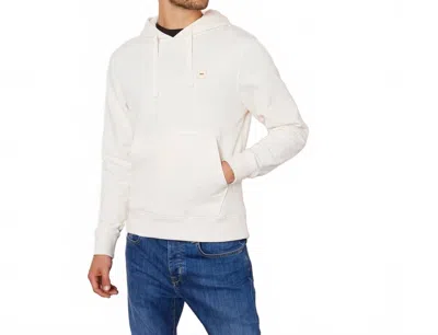 Eden Park Hooded Fleece Sweatshirt In Cream In White