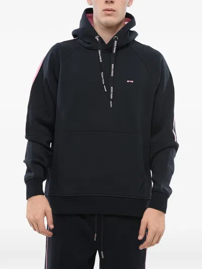 Eden Park Logo-embroidered Drawstring Hoodie In Blue