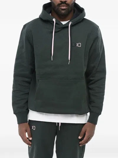 Eden Park Logo-embroidered Drawstring Hoodie In Green