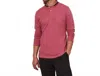 Eden Park Long Sleeve Polo Tee In Pink In Pink
