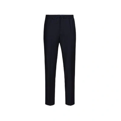 Eden Park Pantalon Droit En Laine Mélangée In Blue