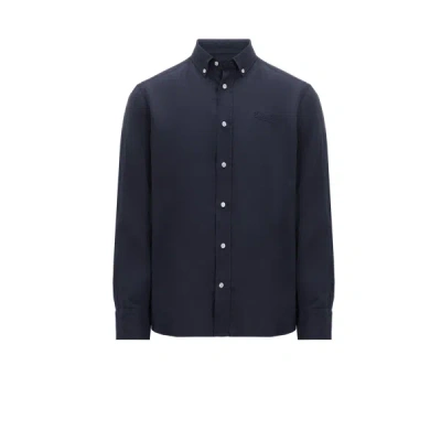 Eden Park Plain Cotton Shirt In Blue