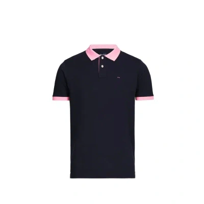 Eden Park Polo Manches Courtes En Coton In Blue