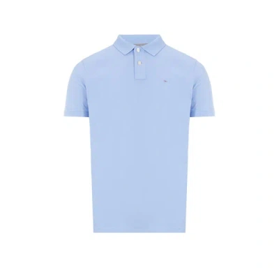 Eden Park Polo Uni En Piqué De Coton In Blue