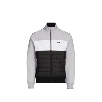 Eden Park Sweatshirt Zippé Bimatière En Coton In Multi