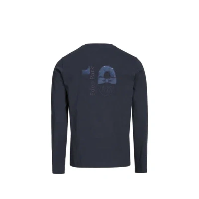 Eden Park T-shirt Manches Longues En Coton In Blue