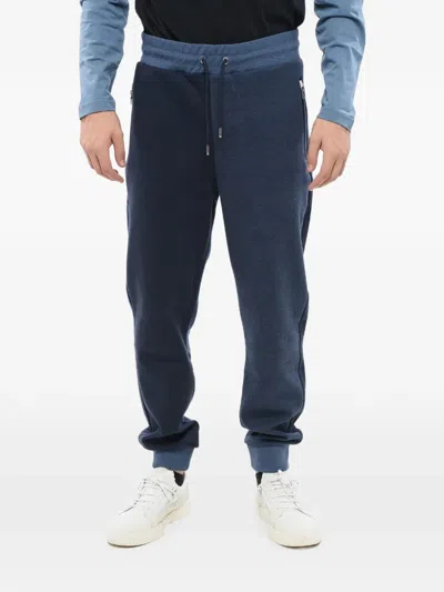 Eden Park Two-tone Drawstring-waist Track Pants In Blue