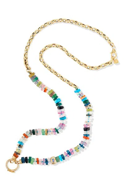 Eden Presley 14k Gold Beaded Closure Necklace In Multi