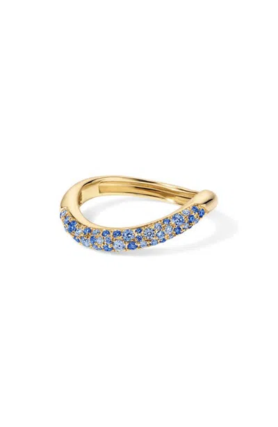 Eden Presley 14k Gold Sapphire Wave Ring