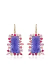 Eden Presley 14k Yellow Gold Diamond And Tanzanite Earrings In Multi