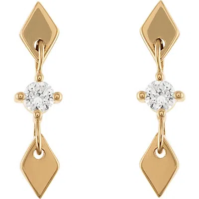 Eden Presley 14k Yellow Gold Diamond Shine Earrings In Multi