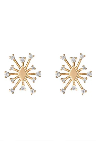 Eden Presley 14k Yellow Gold Diamond Sparkle Stud Earrings In Multi
