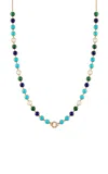 Eden Presley 14k Yellow Gold Necklace In Blue