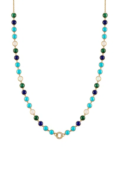 Eden Presley 14k Yellow Gold Necklace In Blue