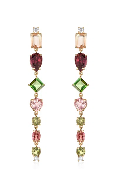 Eden Presley 14k Yellow Gold  Tourmaline Drop Earrings