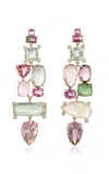 Eden Presley 14k Yellow Gold Tourmaline Earrings In Multi